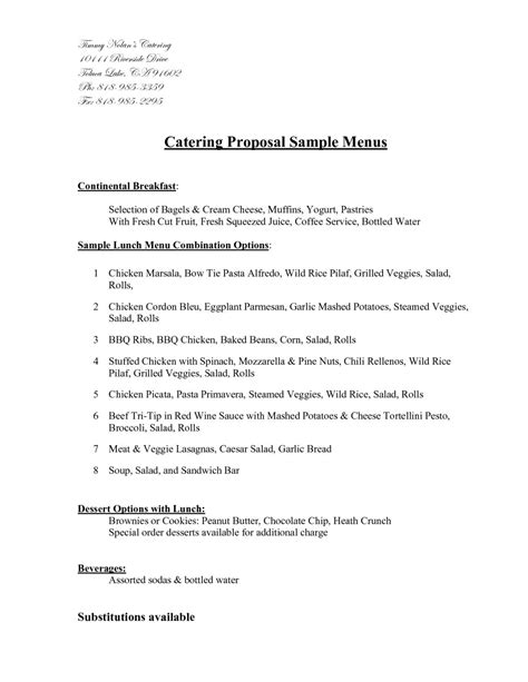 Catering Proposal Template | Proposal templates, Business proposal template, Proposal
