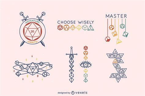 Role Playing Dice Set Vector Download