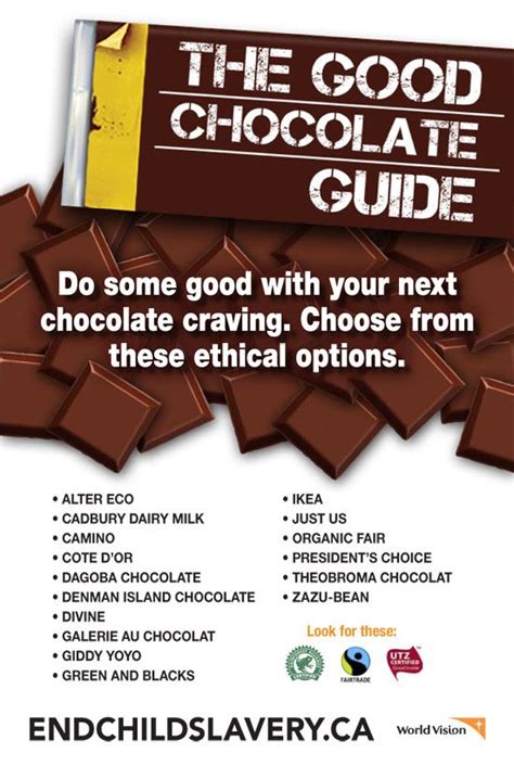 want help finding ethical chocolate the good chocolate guide gives a list of some of the