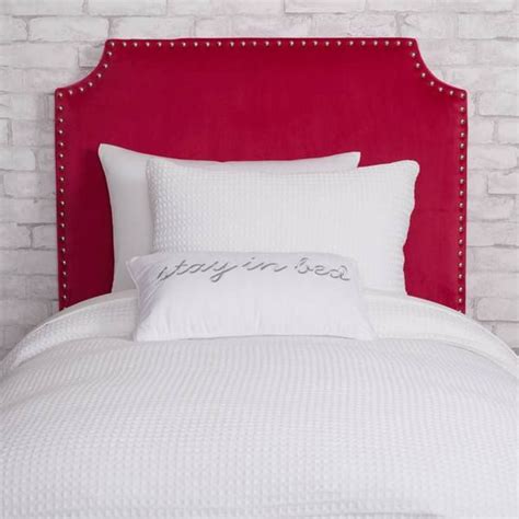 Hot Pink Velvet Twintwin Xl Powered Studded Headboard Studded