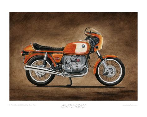 Bmw R90s Motorcycle Art Print By Steve Dunn