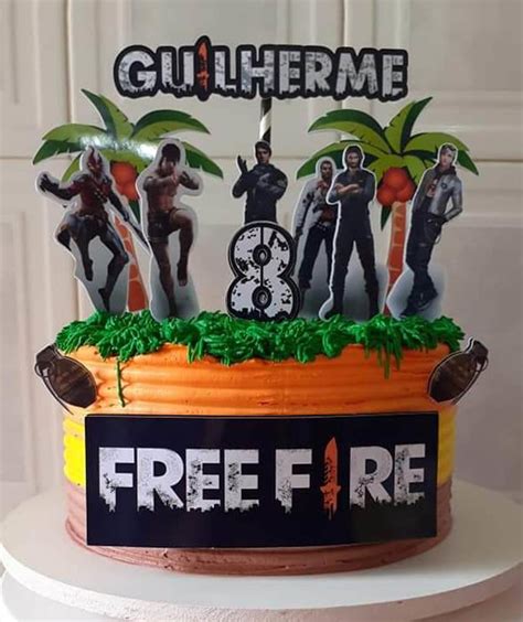 Personalized free fire cake topper. Topo de bolo Free Fire no Elo7 | MAR Arte & Design (11AC6DA)