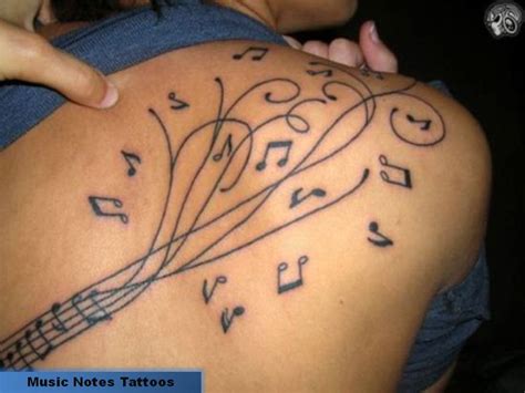 Top 30 music note tattoos for women | amazing music note tattoo designs & ideas. Art Body Tattoos: Music Notes Tattoos