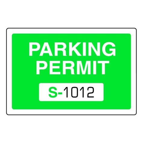 Parking Permit Window Stickers Green 3 X 2 Package Of 100 Hd Supply