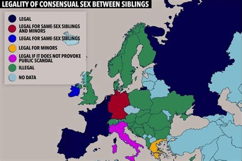 INCEST Map Shows Where Sex Between Siblings Is Still Legal In Europe Including Spain Olive