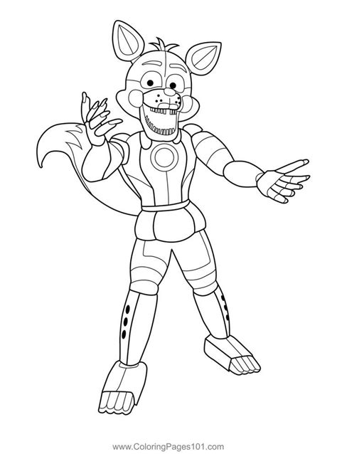 Five Nights At Freddys Coloring Pages Foxy Akilah Birch