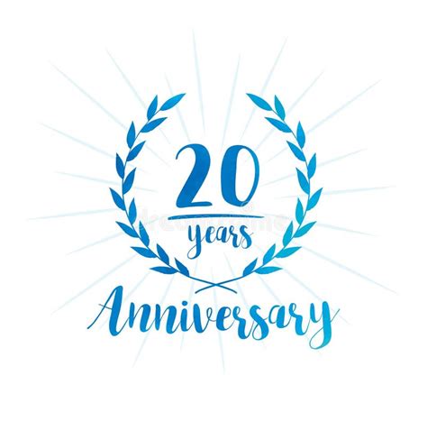 20 Years Anniversary Design Template Twenty Years Anniversary