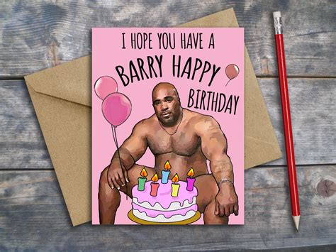 Paper Party Supplies Baby Shower Card Barry Woods Celebration Card Greetings Card Naked Guy
