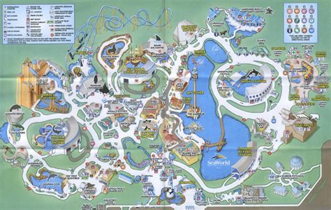 The detailed map shows the us state of state of florida with boundaries, the location of the state capital tallahassee, major cities and populated places, rivers and lakes, interstate highways, principal. Theme Park Brochures Sea World Orlando - Theme Park Brochures - Seaworld Map Orlando Florida ...