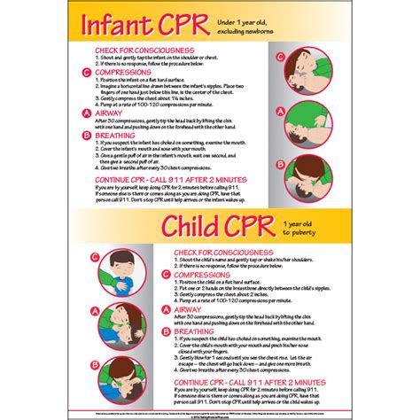 Infant And Child Cpr 12x18 Poster 5000 Cpr Inf Ch Safety Promos Plus