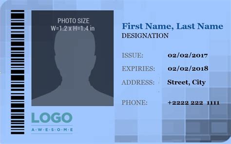 id card templates blue layouts