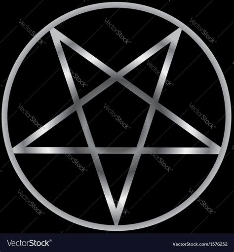 Pentacle Religious Symbol Of Satanism Royalty Free Vector