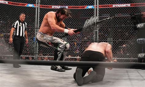 Aew Dynamite Best Photos Jon Moxley Vs Kenny Omega Steel Cage Match