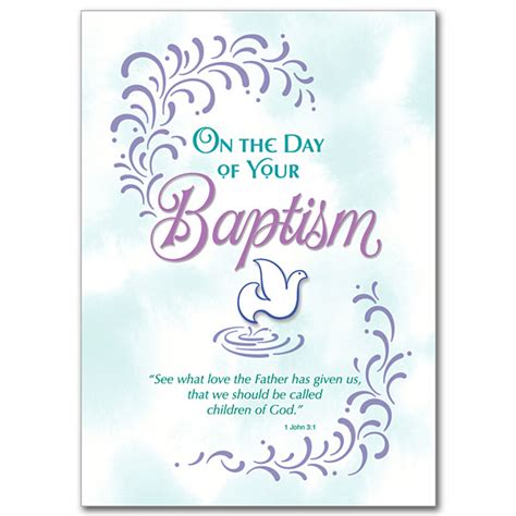 On The Day Of Your Baptism Adult Baptism Card