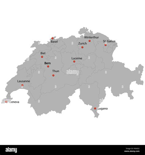 Cartina Svizzera