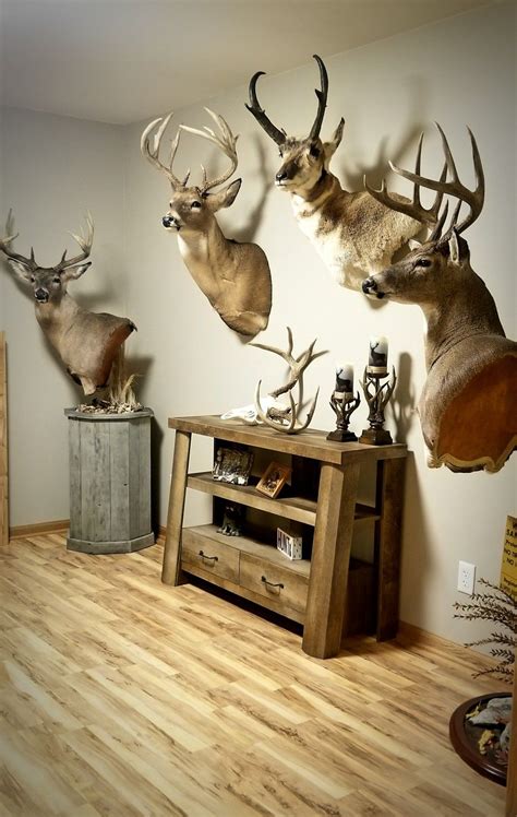 Husbands Favorite Room Deer Hunting Decor Deer Antler Decor Hunting