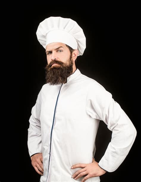 Premium Photo Portrait Of A Serious Chef Cook Bearded Chef Cooks Or Baker Bearded Male