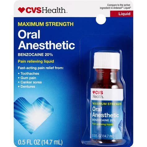 Cvs Health Maximum Strength Oral Anesthetic Pain Relieving Liquid 0 5 Oz Pick Up In Store