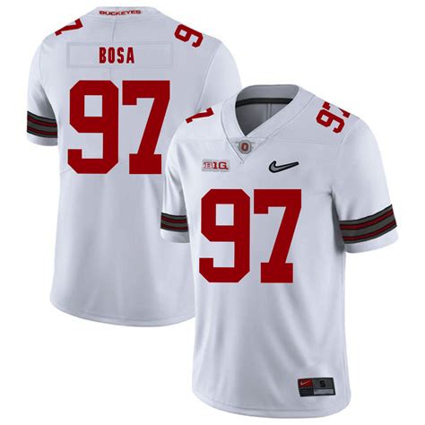 Ohio State Buckeyes 97 Joey Bosa White Diamond Nike Logo College