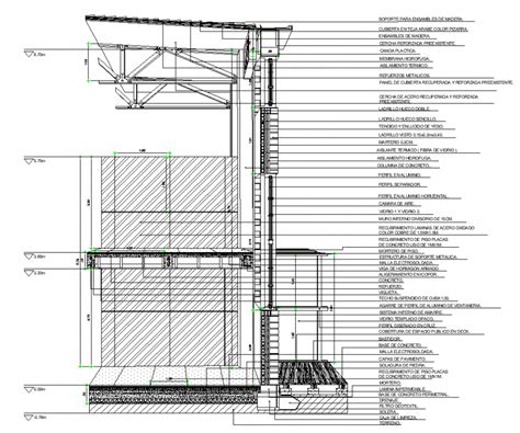 Wall Section And Foundation Detail Elevation And Plan Layout File Cadbull