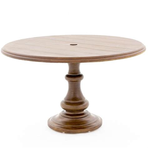 Arabella Aluminum 48 Inch Round Pedestal Patio Dining Table W Gfrc Top
