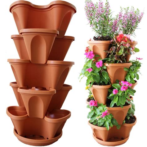 Check Out Our New 5 Tier Planter Set Balcony Herb Gardens Vertical