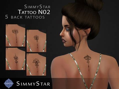5 Back Tattoosfound In Tsr Category Sims 4 Female Tattoos Tattoos