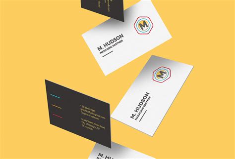 falling business cards mockup graphicsfuel