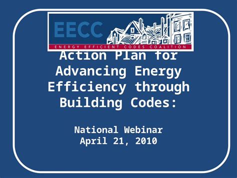 Ppt Action Plan For Advancing Energy Efficiency Through Building