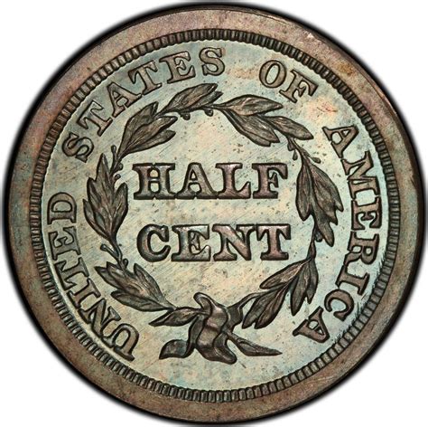 Half Cent 1846 Braided Hair Proof Only Coin From United States