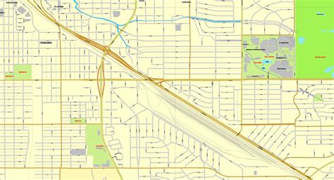 Tucson Arizona Us Exact Map Printable Vector Street