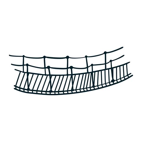 Line Drawing Rope Suspension Bridge 2849922 Vector Art At Vecteezy