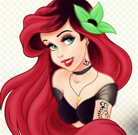 Disney Punk Ariel Disney Princess Tattoo Gothic Disney Princesses Punk Disney