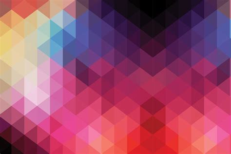 Vibrant Multicoloured Triangles Print A Wallpaper