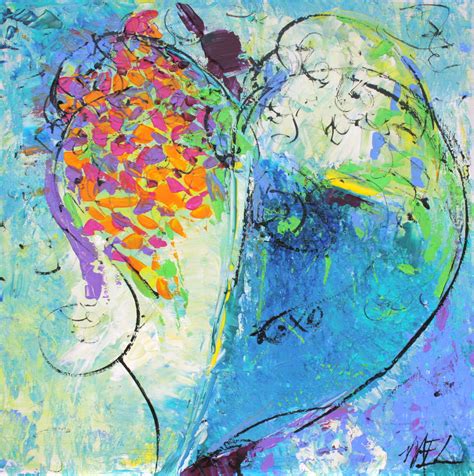 Elizabeth Chapman Art Abstract Heart Painting More Lovelove One