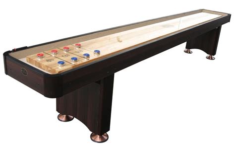 Shuffleboard resembles bowls, carrom board and air hockey. 12' Espresso Playcraft Woodbridge Shuffleboard Table ...