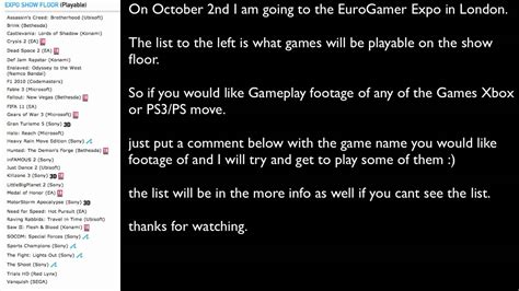 Eurogamer Expo Youtube