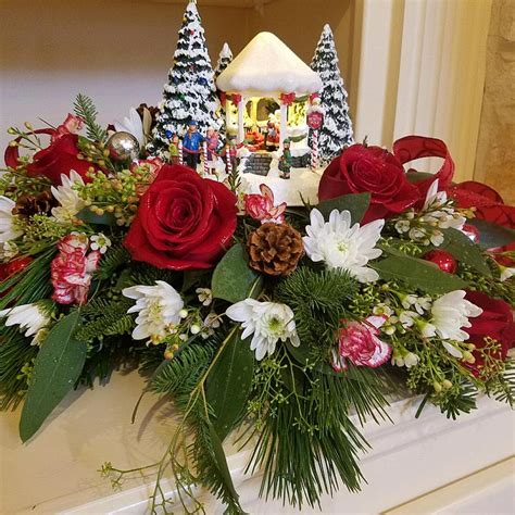 Thomas Kinkade Christmas Centerpiece For 2016 Dalton Flowers Flower