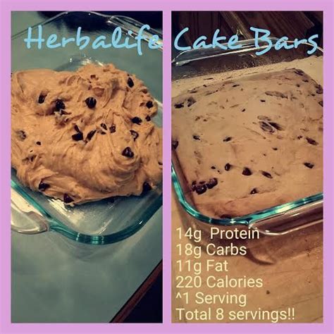 And this is the best way to start your journey! Herbalife Cake Bar Recipe: Use hand mixer and blend until ...