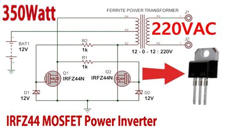 Skema Inverter Mosfet Irfz44N Cara Membuat Seterum VAC Mosfet IRFz44