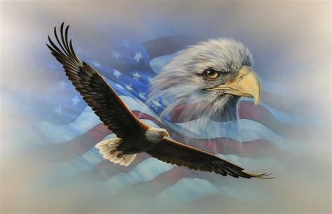 Patriotic Wallpaper Usa Flag Eagle Wallpapersafari