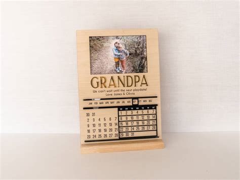 Perpetual Desk Calendar With Photo Frame Buy Online Foote And Flame