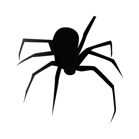 Spider Black Widow Black Bug Spider Silhouette Isolated White