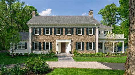 Traditional New England Colonial House With Woodlands Backdrop Youtube