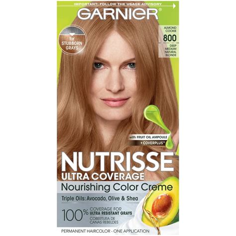 Garnier Nutrisse Ultra Coverage Nourishing Hair Color Creme 800 Almond Cookie