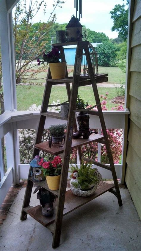 awesome 30 creative ways to repurpose and reuse vintage ladders 30