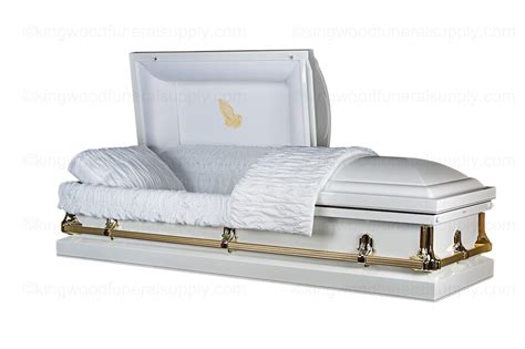 Oxford White Metal Funeral Casket Kingwood Funeral Supply Inc