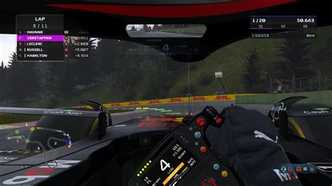 F Gp Spa Francorchamps No Assists Cockpit View Race Laps Youtube