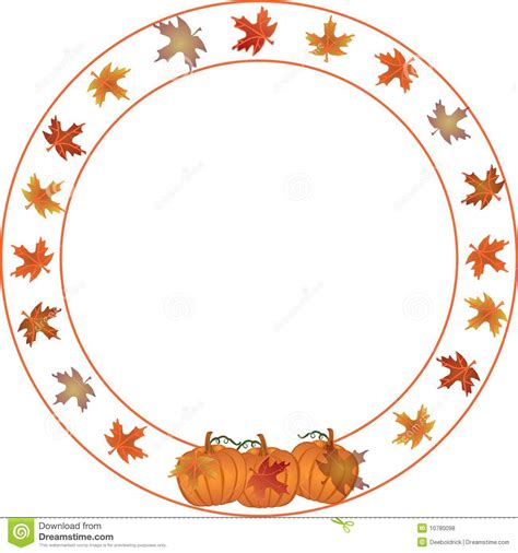 Round Autumn And Pumpkin Border Royalty Free Stock Photos Image