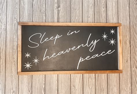 Sleep In Heavenly Peace Christmas Sign Etsy